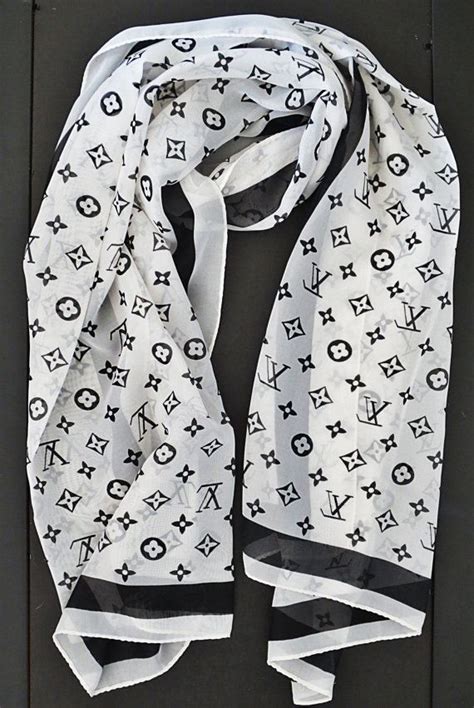 lv black and white scarf|louis vuitton twilly scarf.